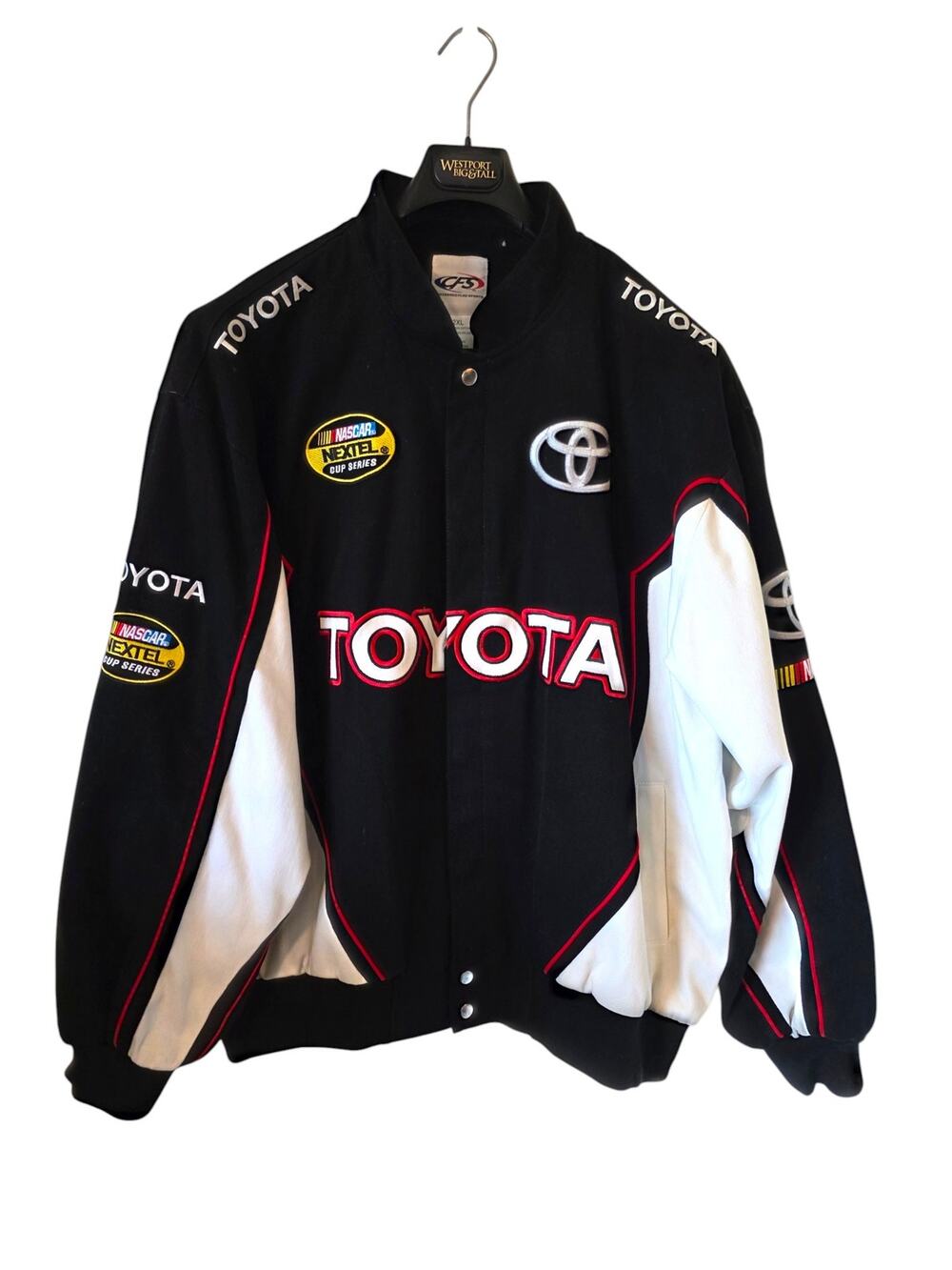 Vintage Checkered Flag Sports Nascar Toyota Racing Jacket Plus Size 2X
